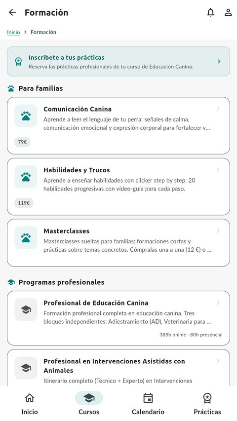 Formación en la app Sentido Animal