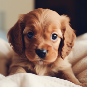 Cachorro mirando al frente