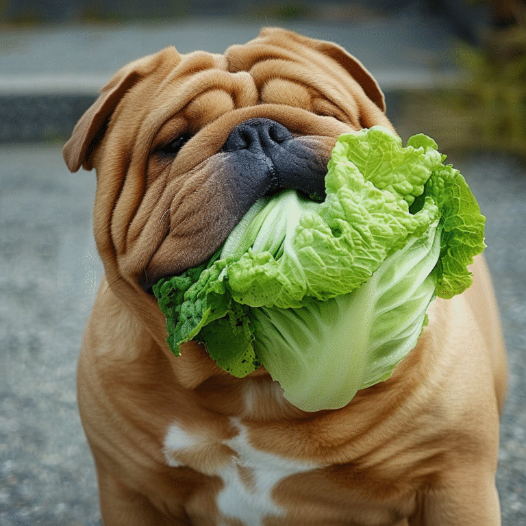 Perro Comiendo Una Lechuga